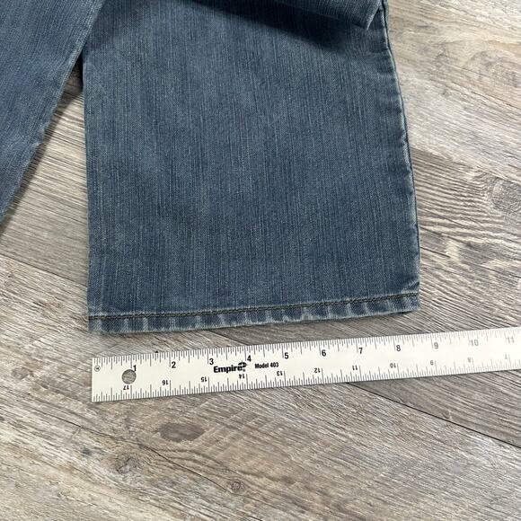 Levis 514 Jeans Red Tab Flap Pockets Blue Mens 38x31 Bootcut Mid Wash Denim - Picture 13 of 13